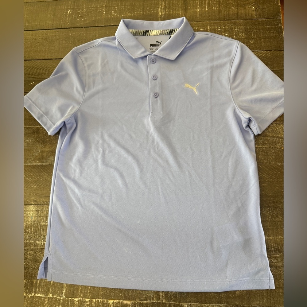 PUMA NWT Boys Essential Polo‎ Lavender Pop Size Medium
